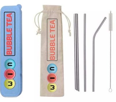 Blue Reusable Straws