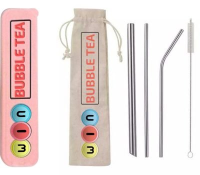 Pink Reusable Straws